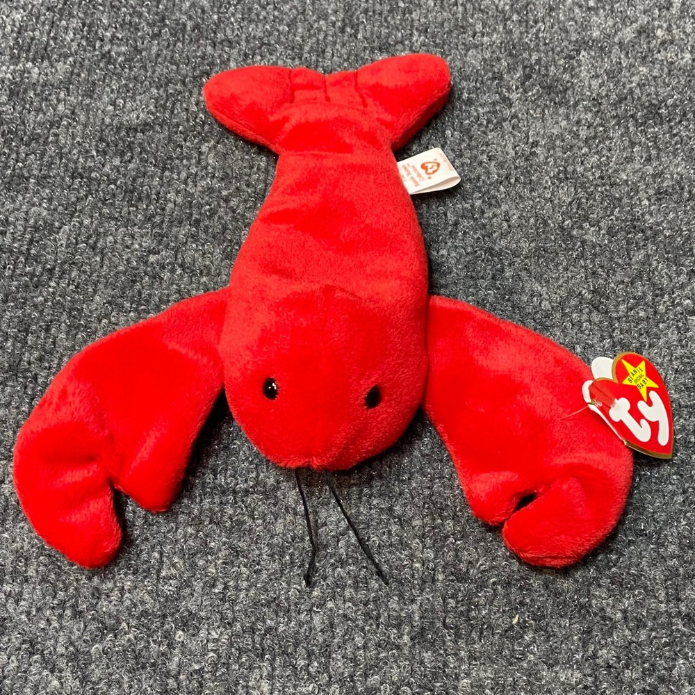 Ty Beanie Baby Pinchers the‎ Lobster Red Plush Toy Vintage 1st Generation Born